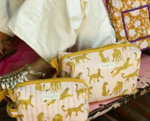"MIMI" LA PETITE TROUSSE DE TOILETTE FAUVE ROSE – Image 2