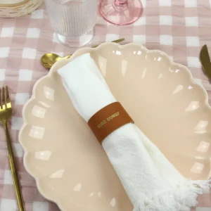 ROND DE SERVIETTE EN CUIR Mon coeur