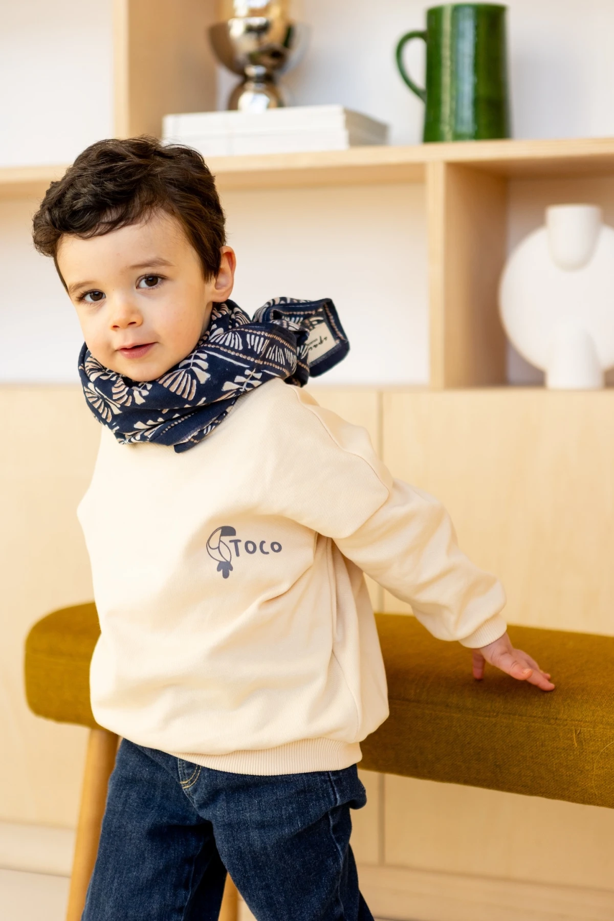 FOULARD LATIKA "TRESSE" GRAPHITE – Image 4