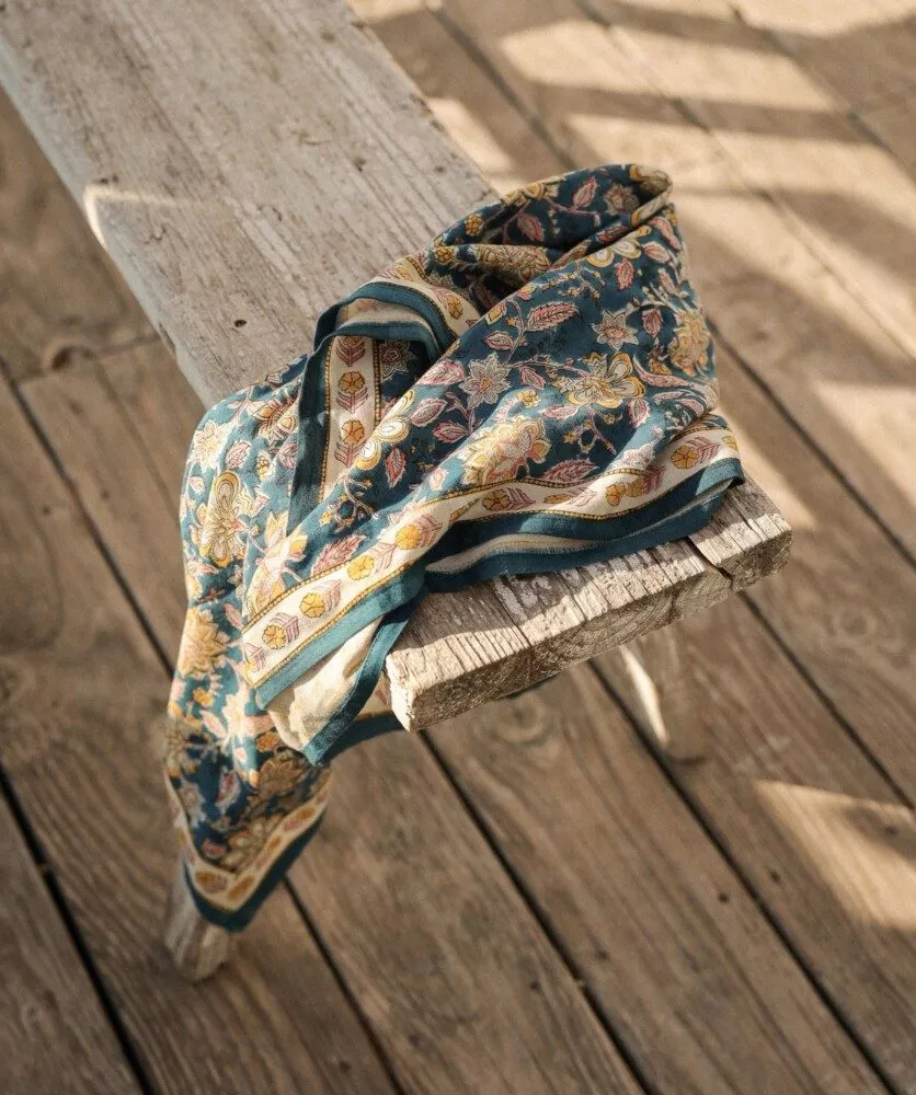 FOULARD MANON BLEU AZUR – Image 5