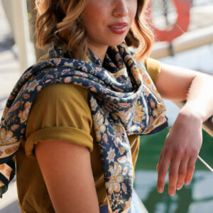 FOULARD MANON BLEU AZUR