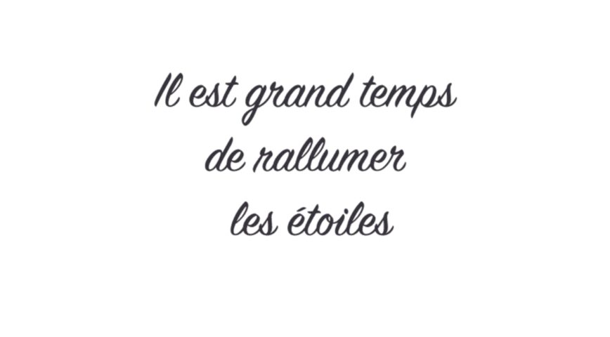 LOVELY SIOOU - IL EST GRAND TEMPS DE RALLUMER LES ETOILES