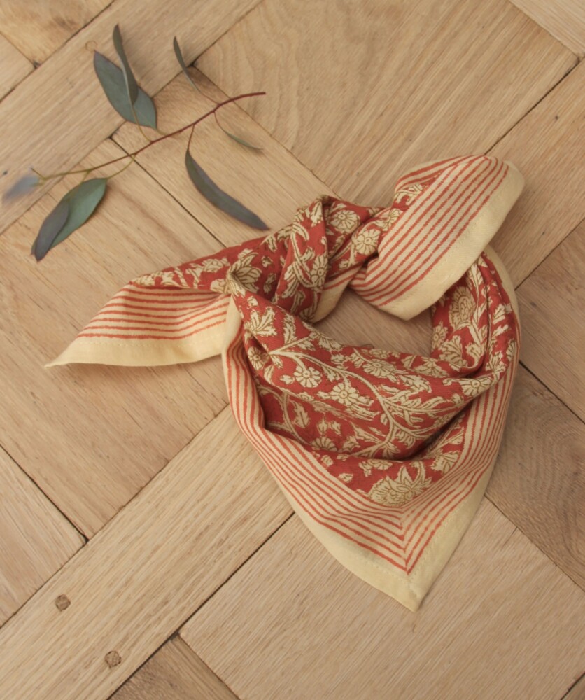 PETIT FOULARD "ANJALI ORANGE BRULÉE"