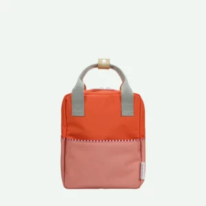 Sac à dos petit | colorblocking | bouée de sauvetage orange + rose corail