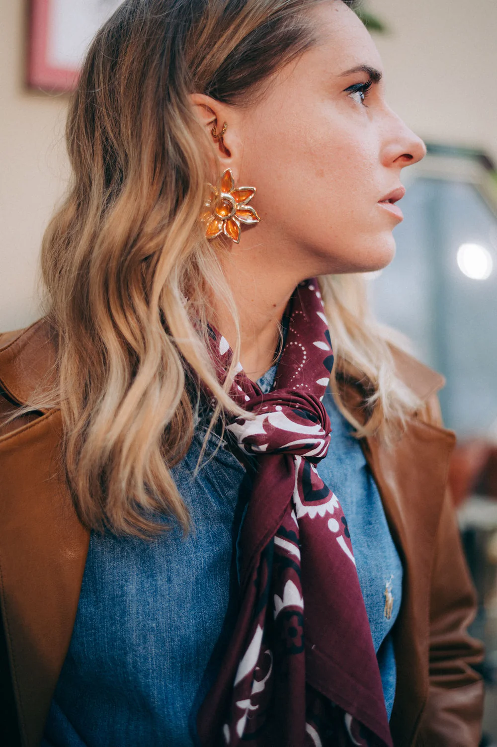 FOULARD BANDANA BORDEAUX – Image 2