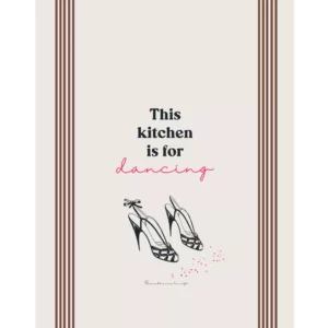 TORCHON SERIGRAPHIE KITCHEN DANCING
