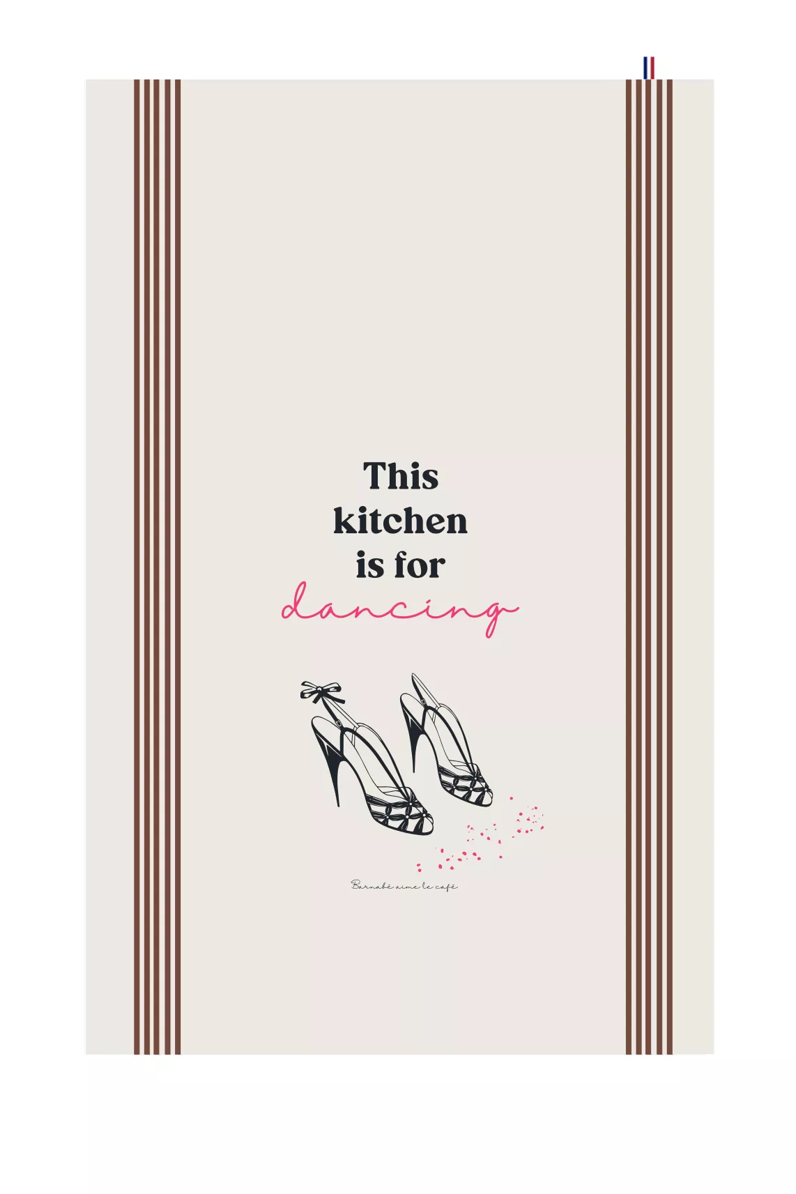 TORCHON SERIGRAPHIE KITCHEN DANCING