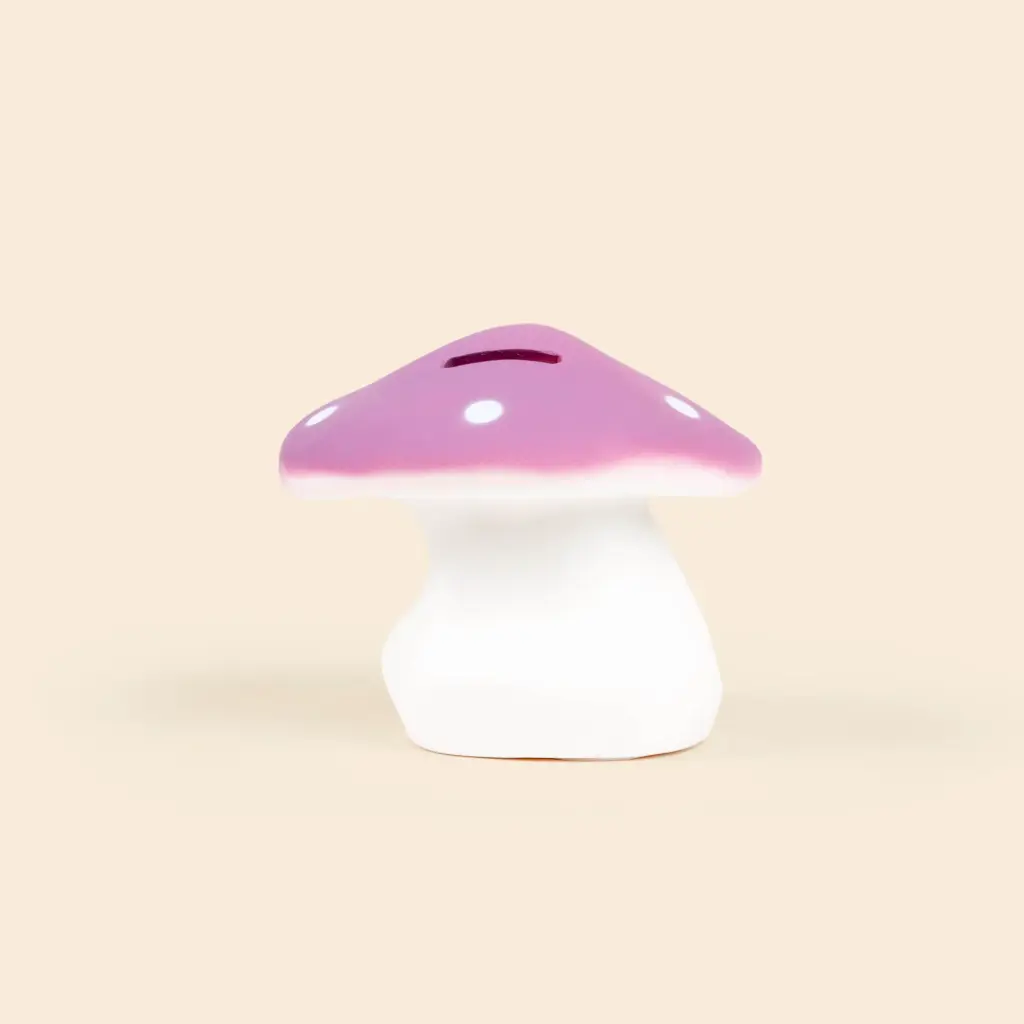 TIRELIRE CHAMPIGNON LILAS