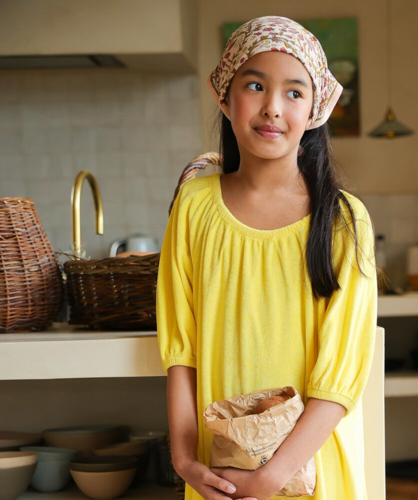 FOULARD PETIT FORMAT Palmyre Rose Poudré – Image 4