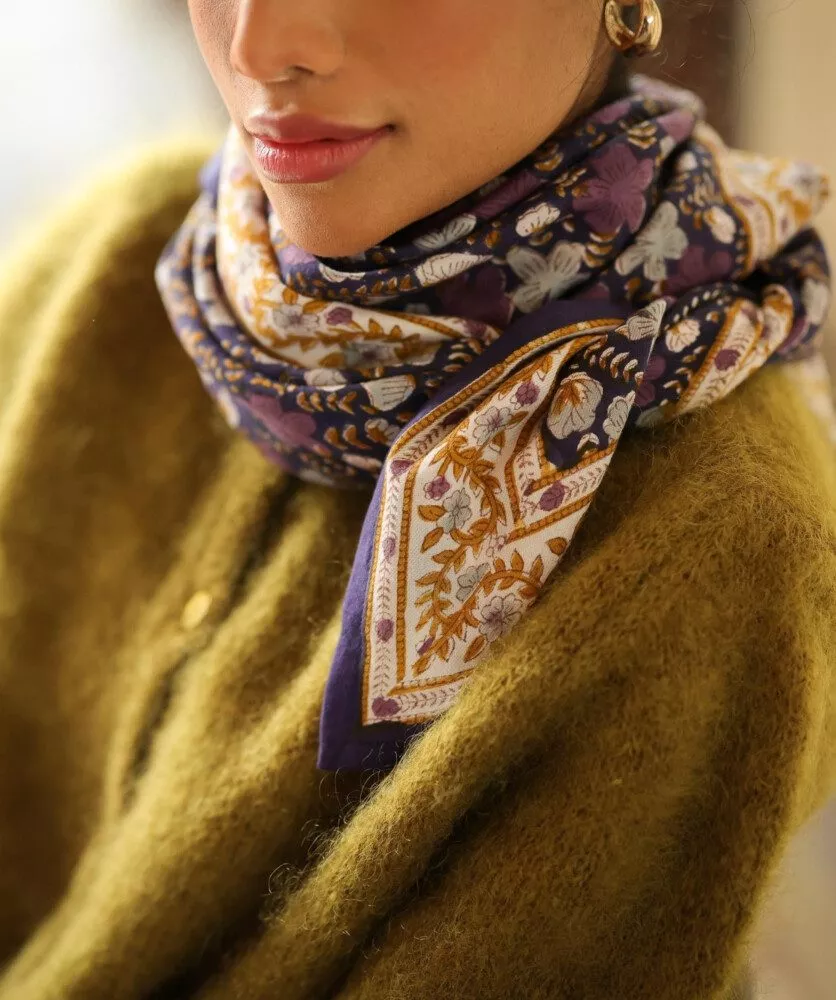 FOULARD GRAND FORMAT Ellis Cassis – Image 3