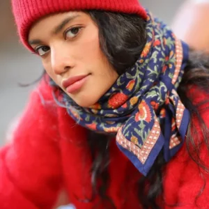 FOULARD GRAND FORMAT Mina Indigo