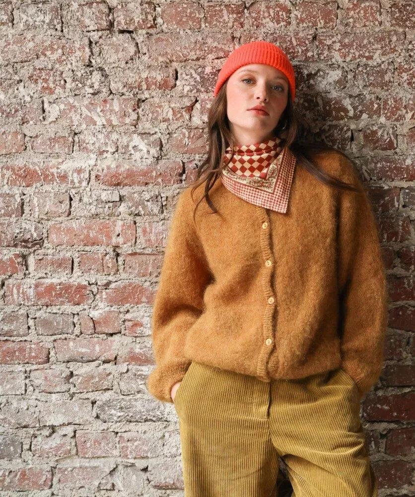 FOULARD PETIT FORMAT Damier Grenat – Image 2