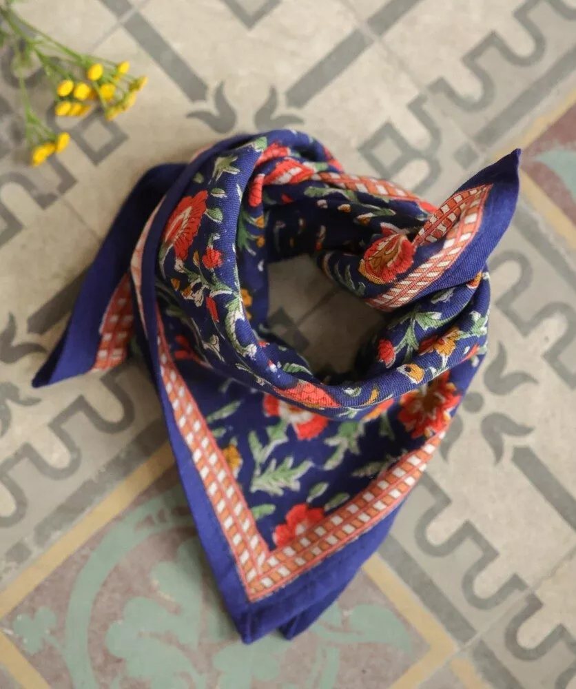 FOULARD PETIT FORMAT Mina Indigo