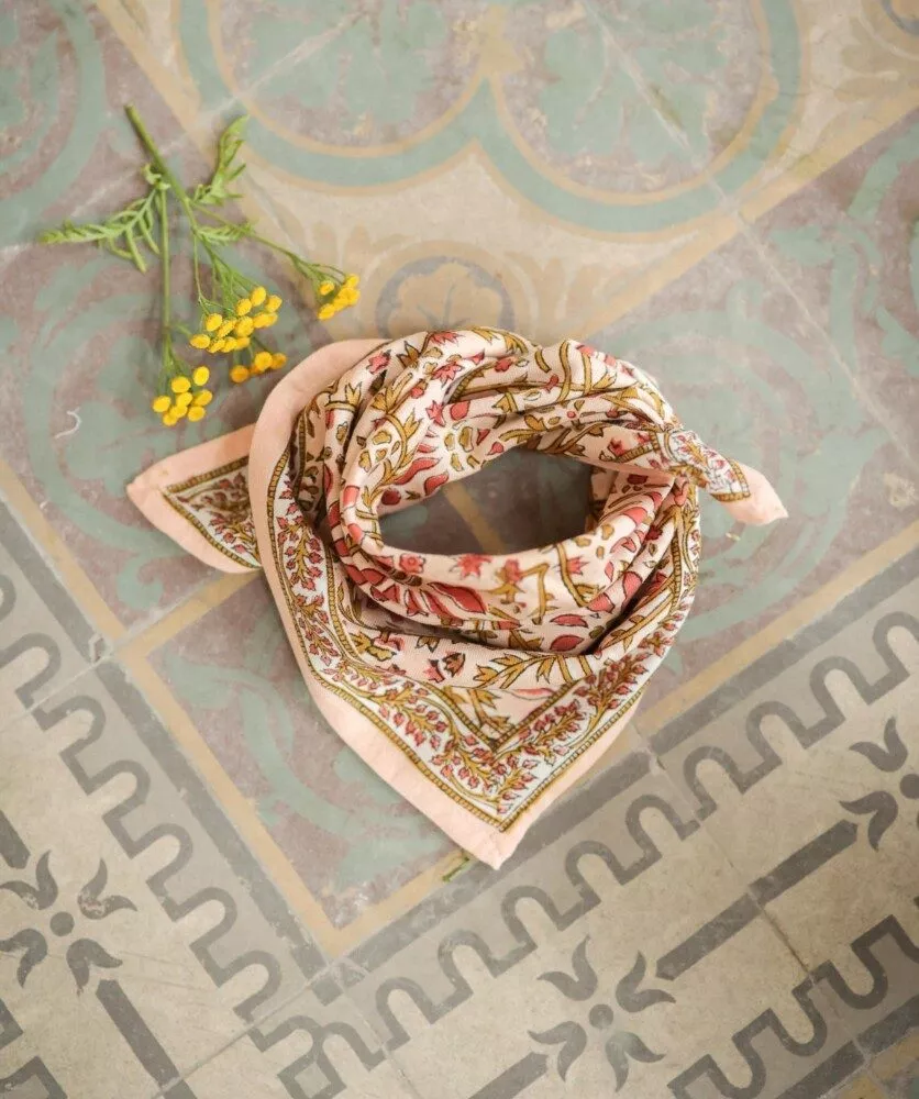 FOULARD PETIT FORMAT Palmyre Rose Poudré – Image 2