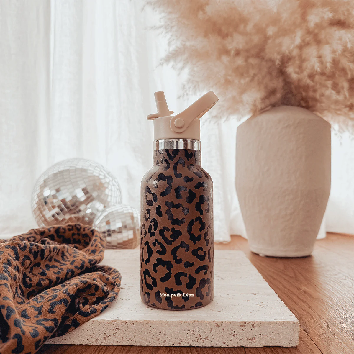 Gourde isotherme enfant - Léopard foncé