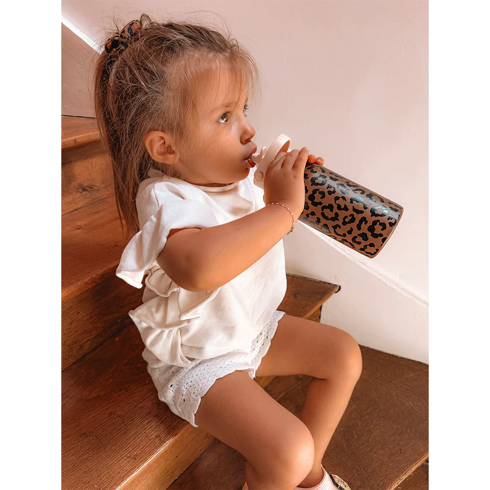 Gourde isotherme enfant - Léopard foncé – Image 3