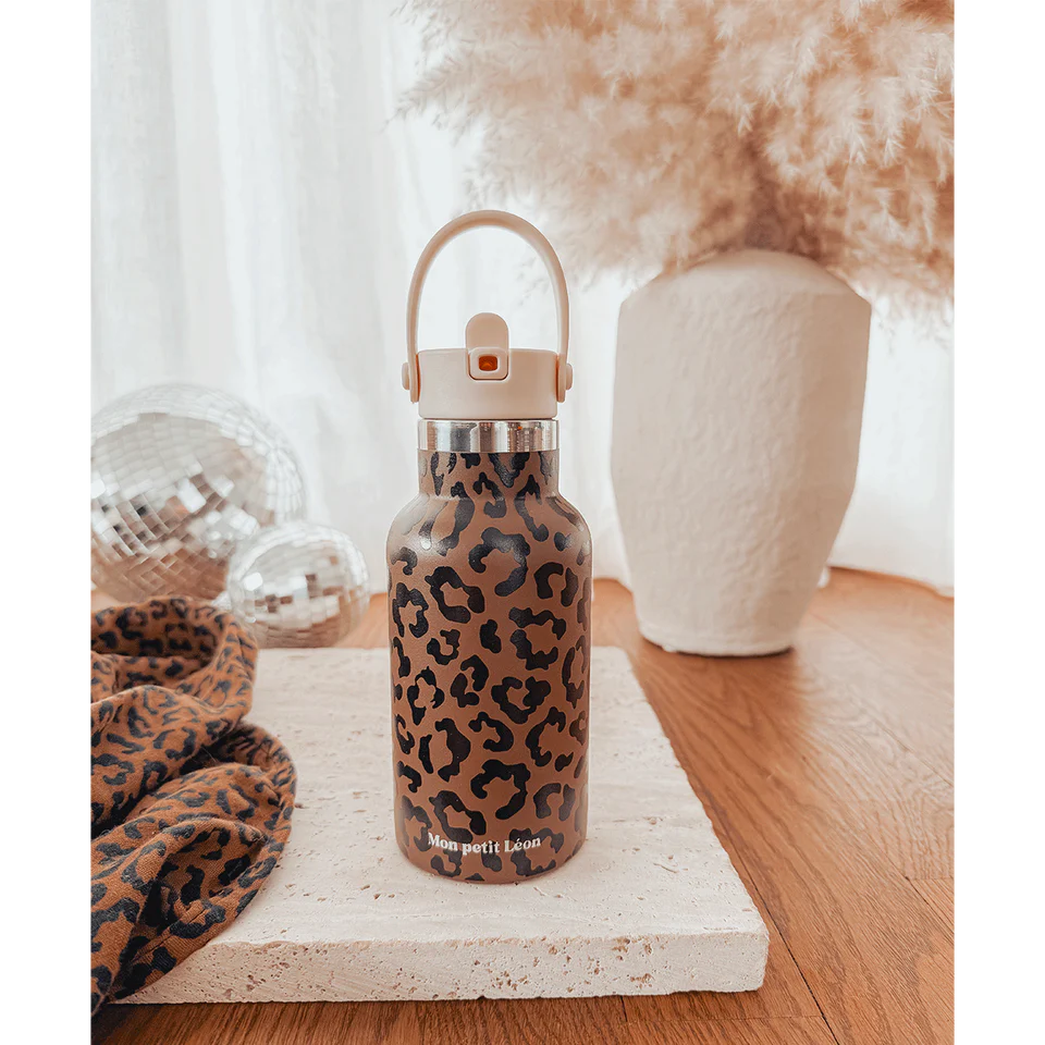 Gourde isotherme enfant - Léopard foncé – Image 2