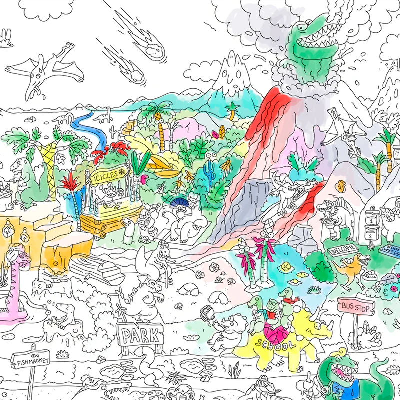 DINOS - POSTER GÉANT À COLORIER – Image 4