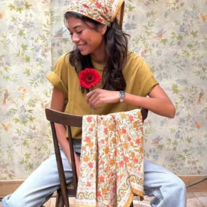 FOULARD PETIT FORMAT Ellis Ocre