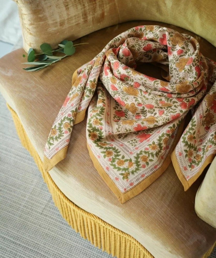 FOULARD Grand Format ELLIS "OCRE" – Image 3