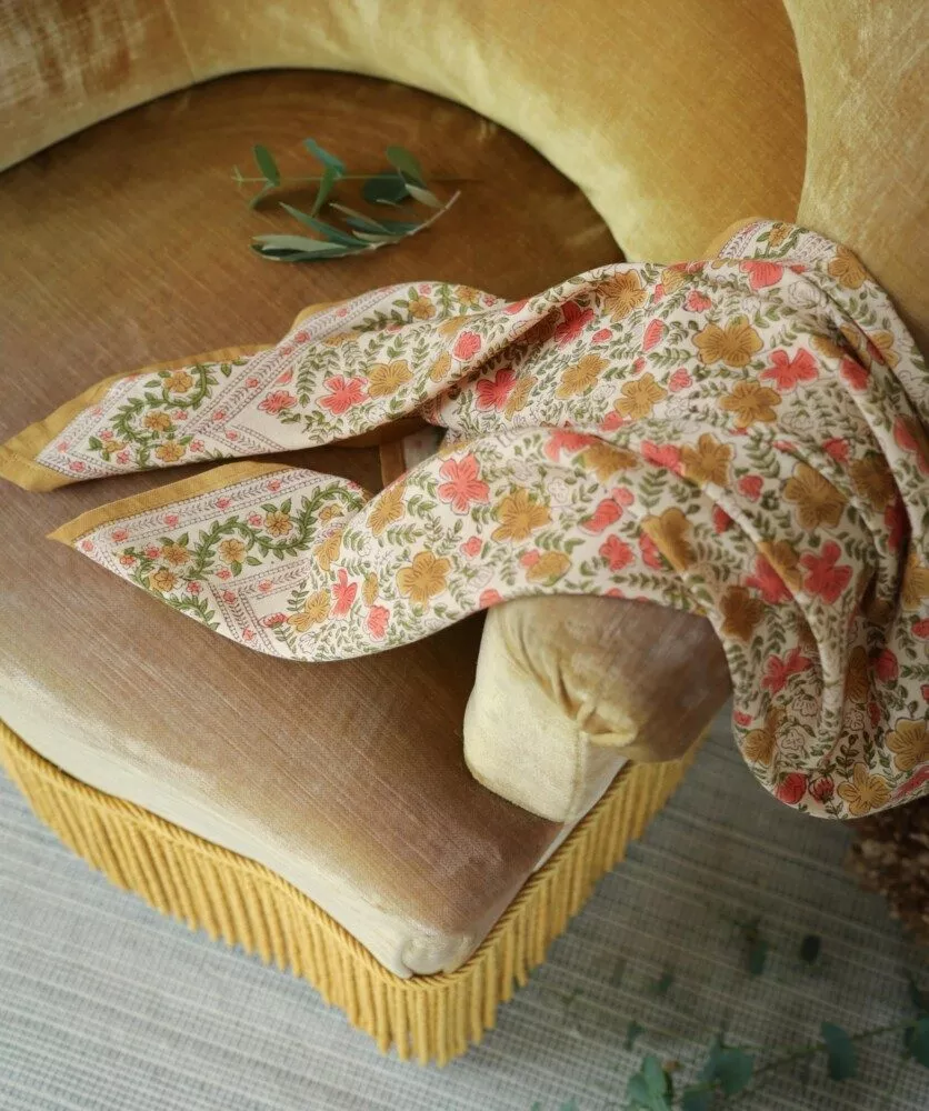 FOULARD Grand Format ELLIS "OCRE"