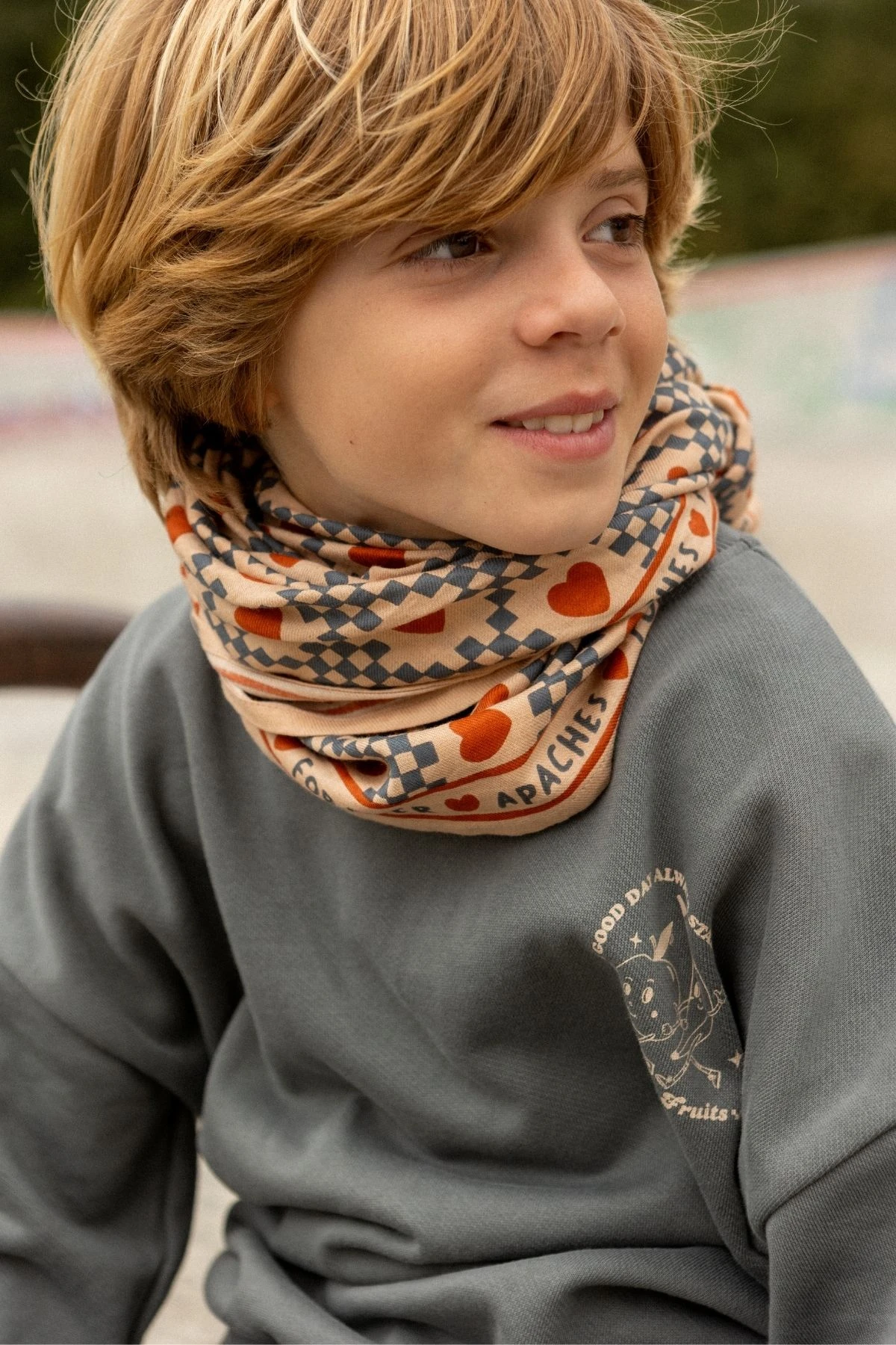 FOULARD LATIKA "AMOR" SAND – Image 3