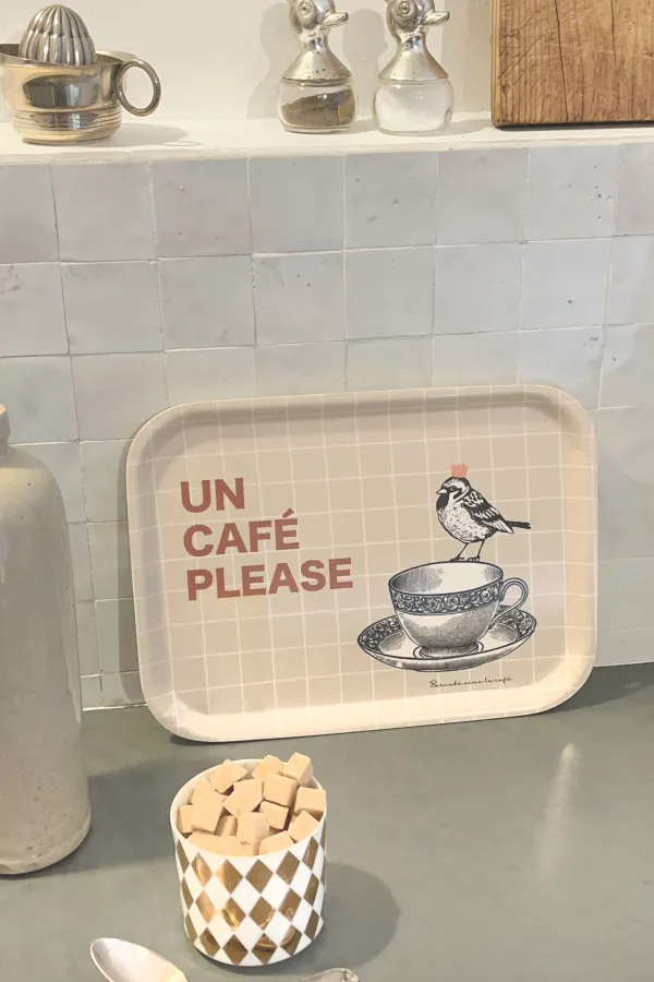 PLATEAU EN BOIS DE BOULEAU - TASSE CAFE – Image 2