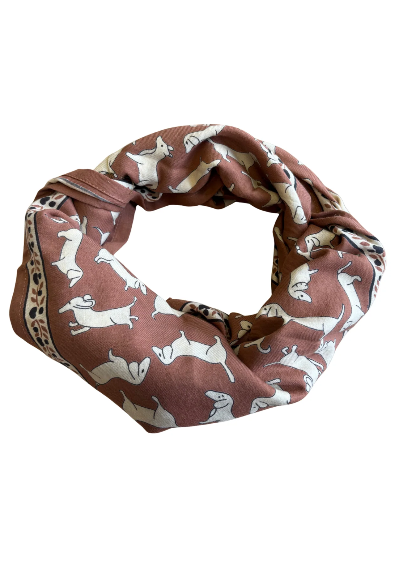 FOULARD TECKEL MARRON – Image 2
