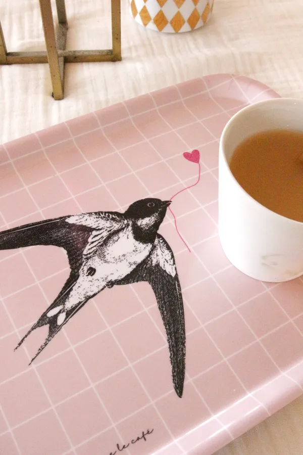 PLATEAU EN BOIS DE BOULEAU - HIRONDELLE – Image 2