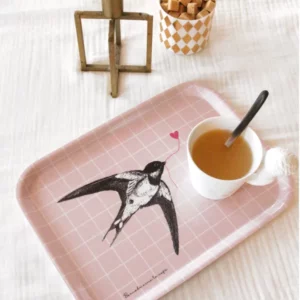 PLATEAU EN BOIS DE BOULEAU - HIRONDELLE