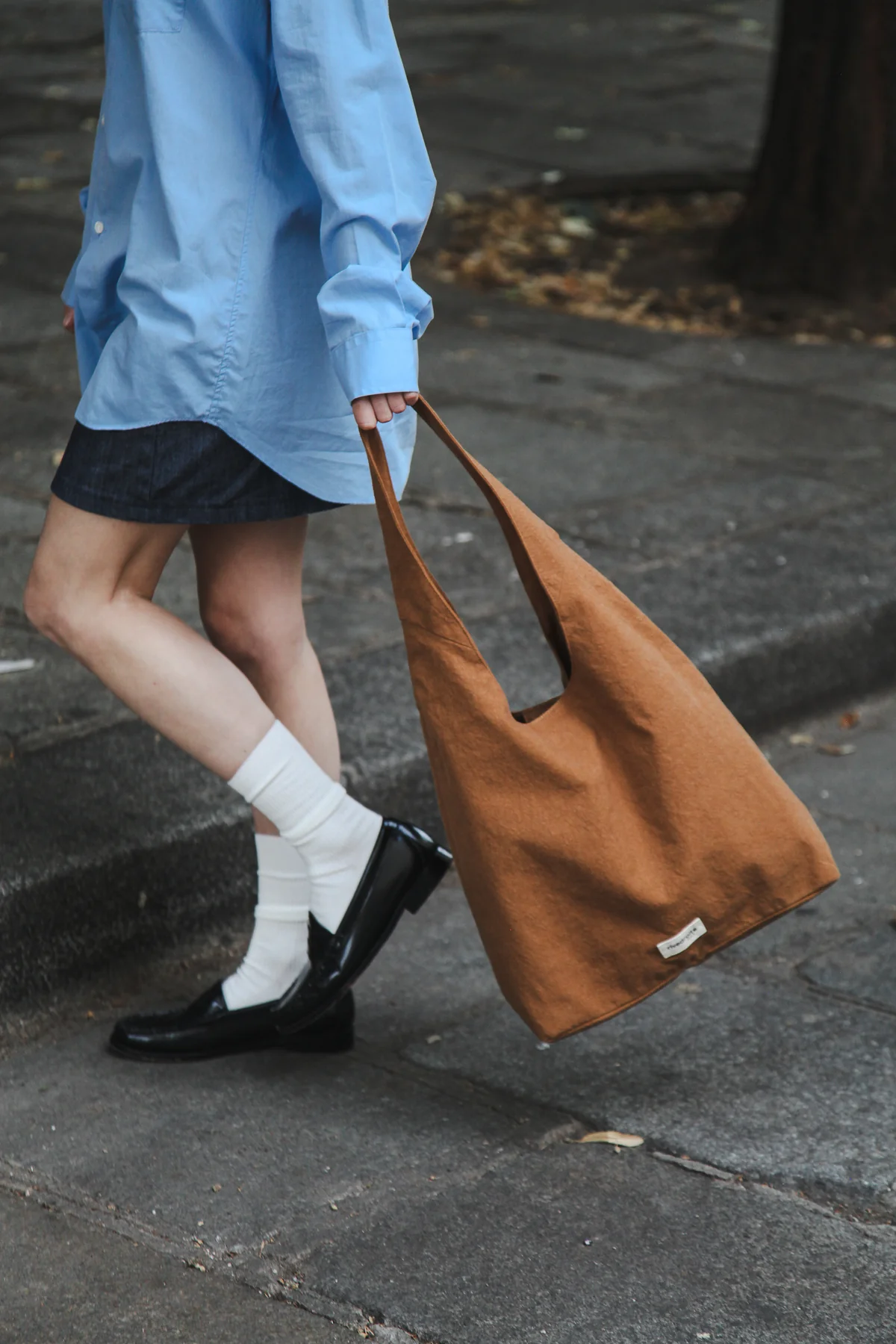 RICHELIEU LE SAC HOBO - Polycoton Recyclé Camel – Image 3