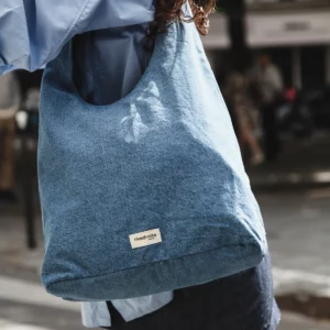 RICHELIEU LE SAC HOBO - Denim Clair recyclé