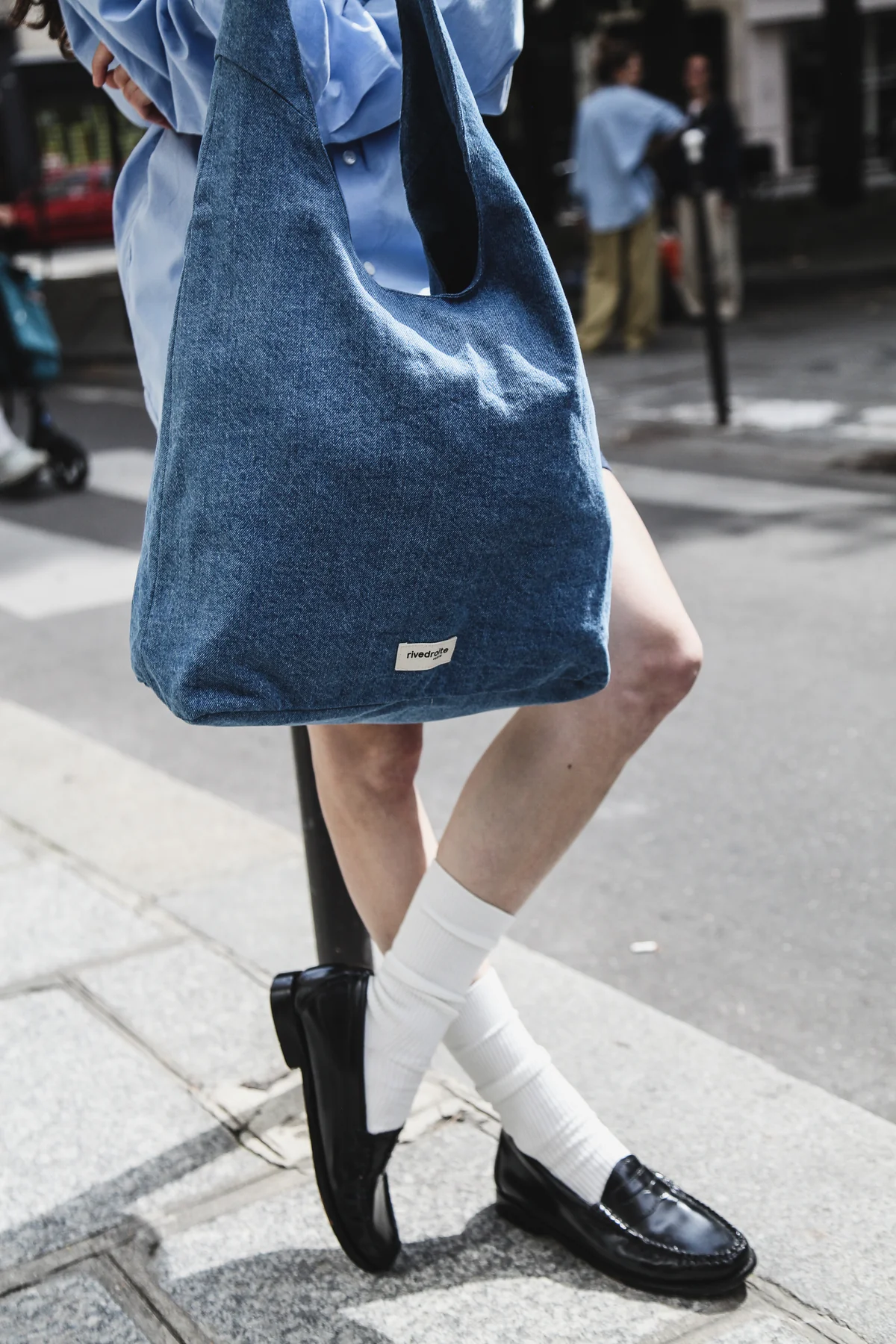 RICHELIEU LE SAC HOBO - Denim Clair recyclé – Image 2