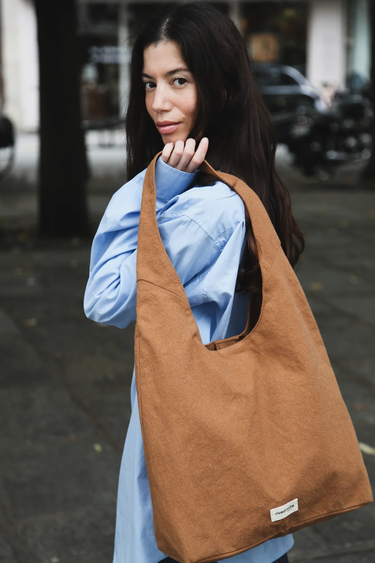 RICHELIEU LE SAC HOBO - Polycoton Recyclé Camel – Image 2