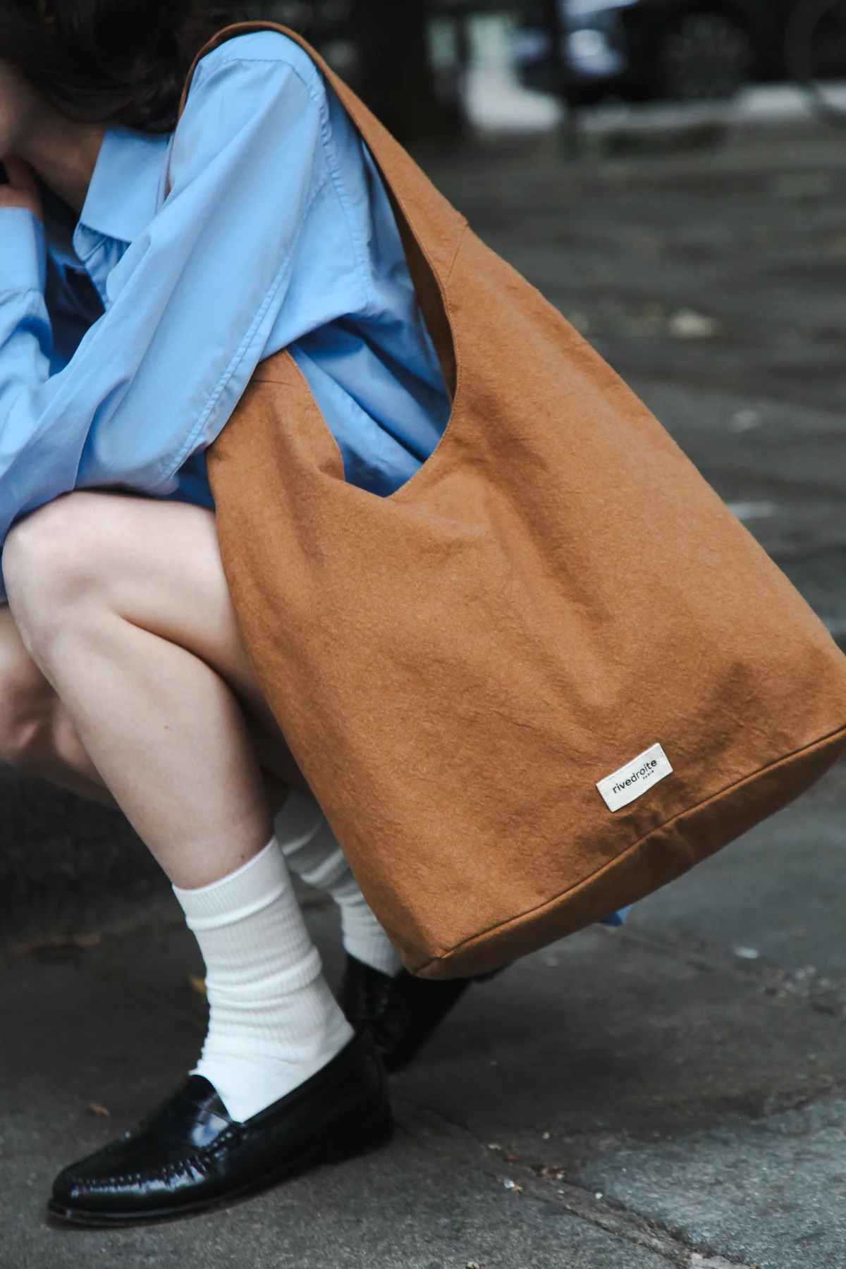 RICHELIEU LE SAC HOBO - Polycoton Recyclé Camel