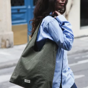 RICHELIEU LE SAC HOBO - Polycoton Recyclé Kaki