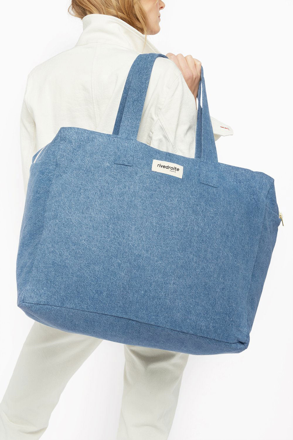 ELZÉVIR LE GRAND SAC WEEKEND - Denim Clair recyclé – Image 2