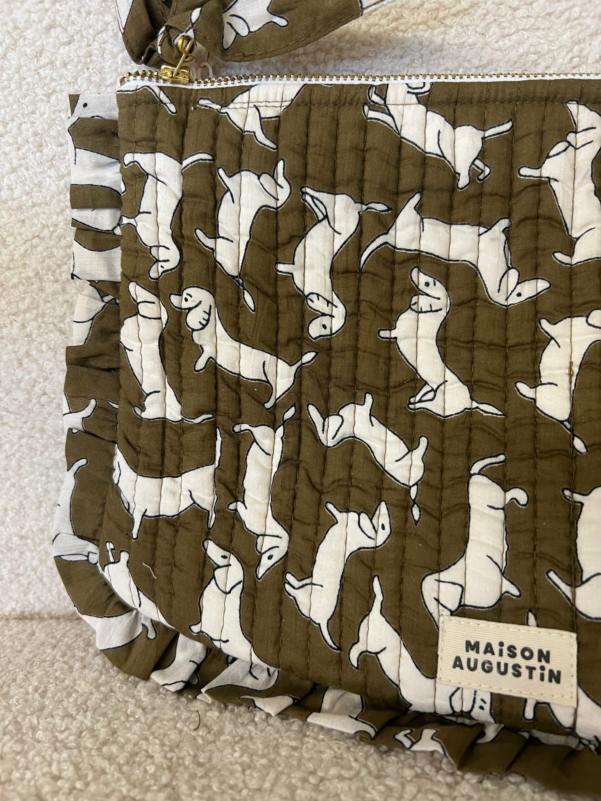 GRANDE POCHETTE TECKEL KAKI – Image 2