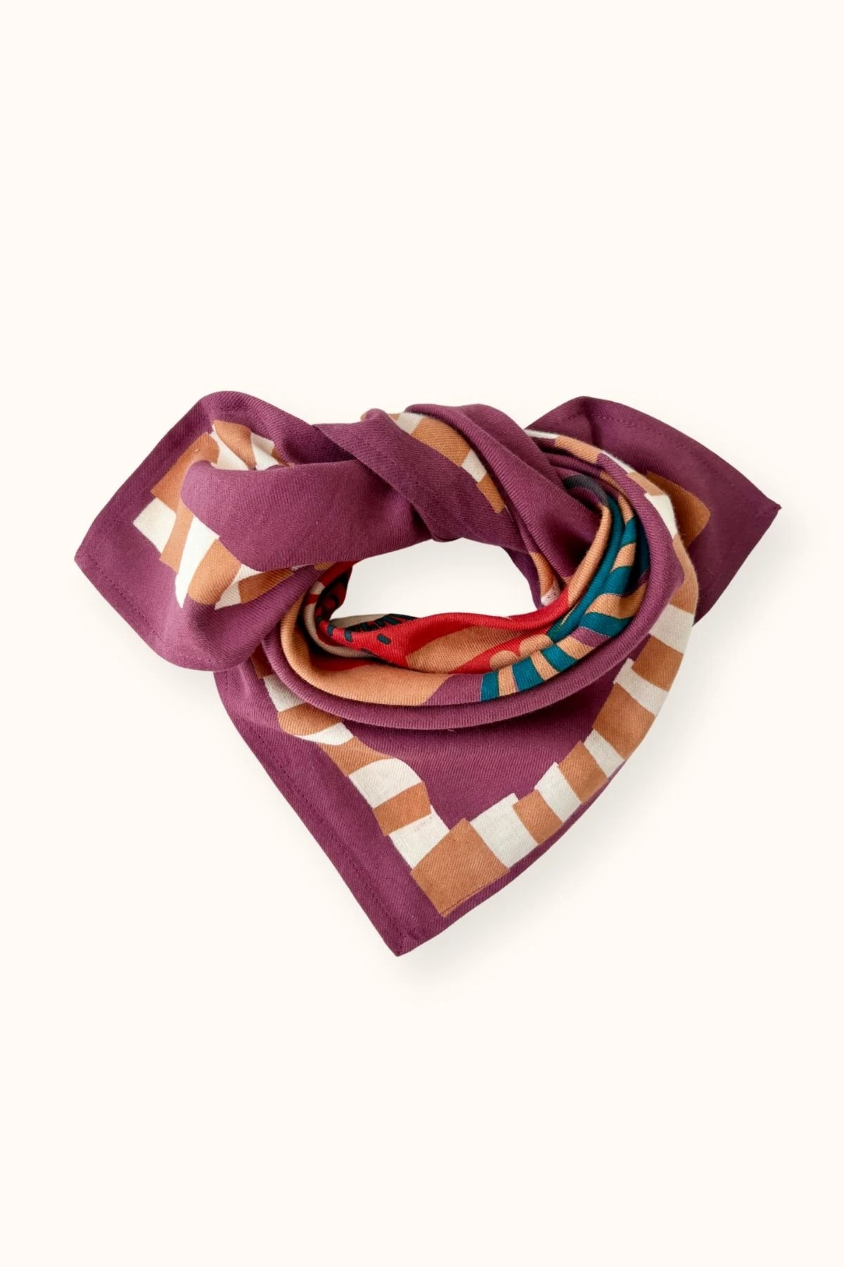 FOULARD MANIKA "CORAZON" MAUVE – Image 2