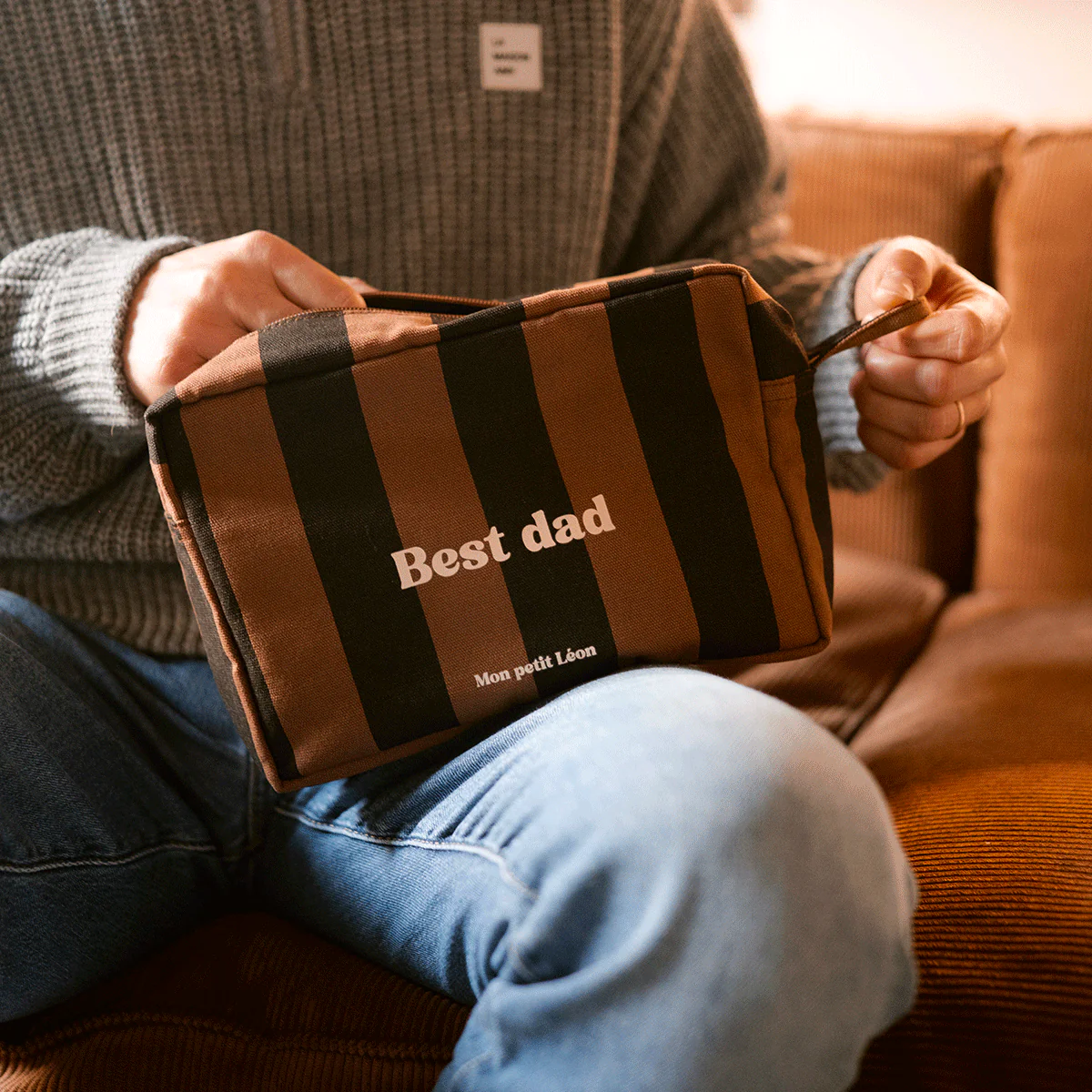 TROUSSE DE TOILETTE RAYÉ BEST DAD