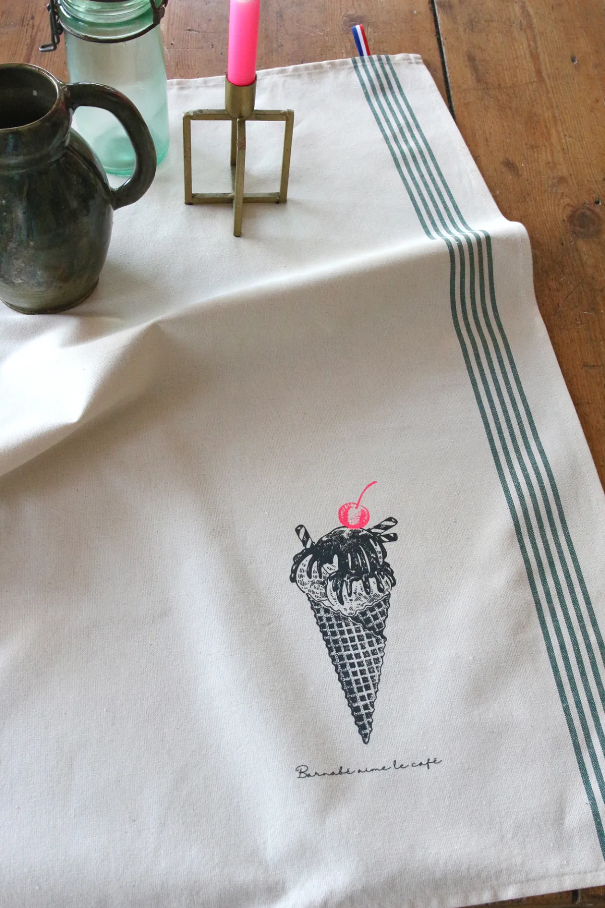 TORCHON DE CUISINE SÉRIGRAPHIÉ Glace – Image 2