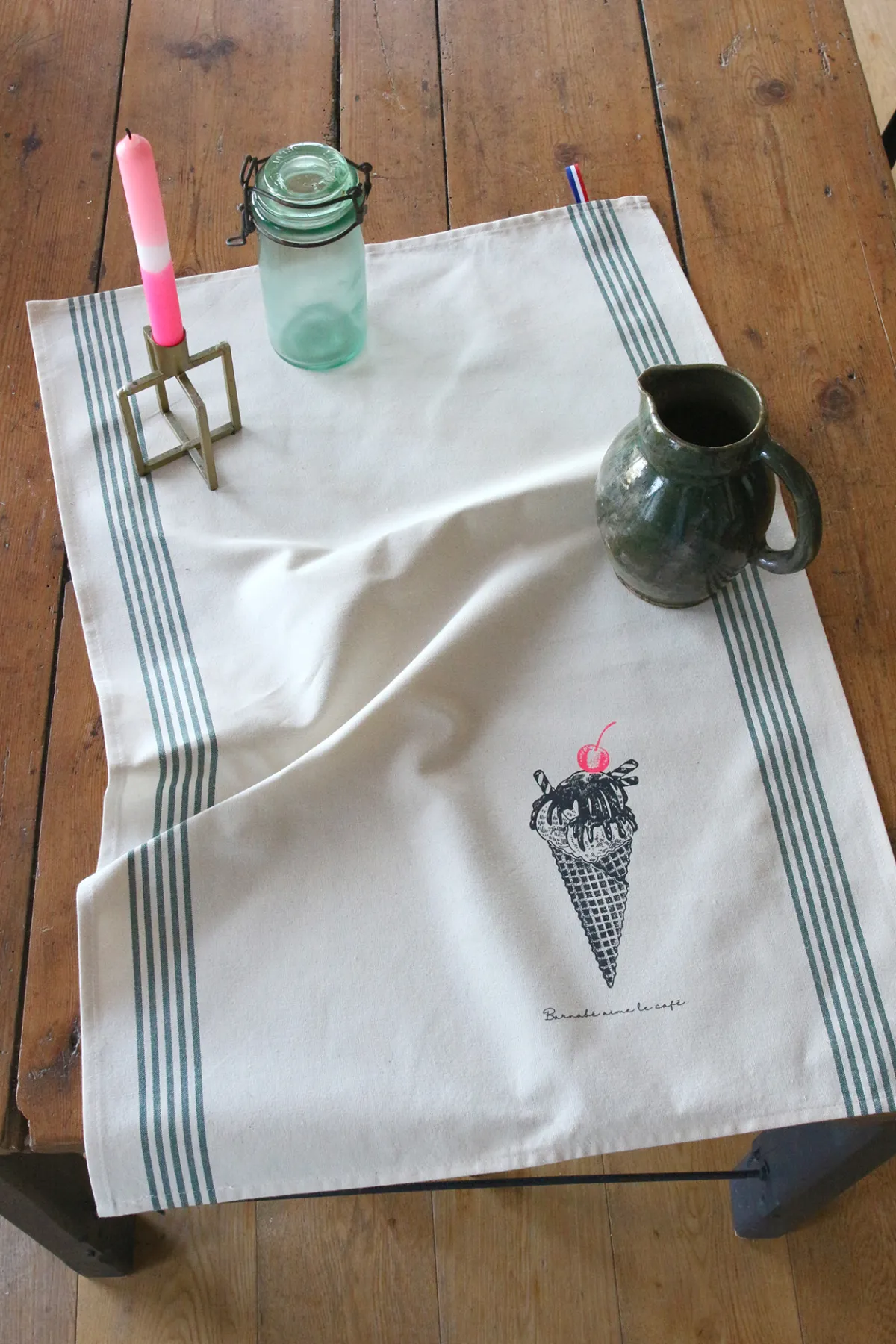 TORCHON DE CUISINE SÉRIGRAPHIÉ Glace