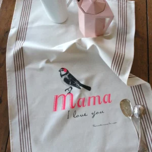 TORCHON DE CUISINE SÉRIGRAPHIÉ Mama I love you
