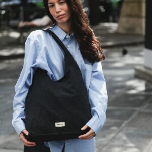 RICHELIEU LE SAC HOBO - Polycoton Recyclé Noir