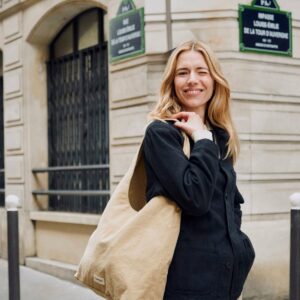 RICHELIEU LE SAC HOBO - Polycoton Recyclé  Beige