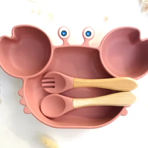 SET REPAS CRABE ROSE