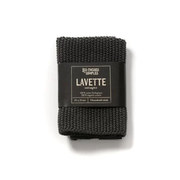 LAVETTE COTON BIO "CHARBON"
