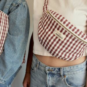 Banane en coton - Vichy Bordeaux