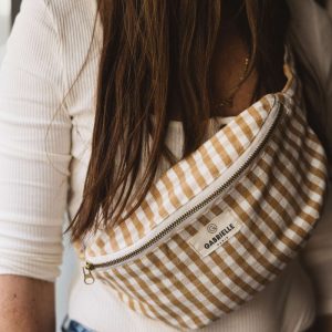 BANANE EN COTON VICHY CAMEL