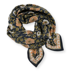FOULARD LATIKA "COEUR" REGLISSE